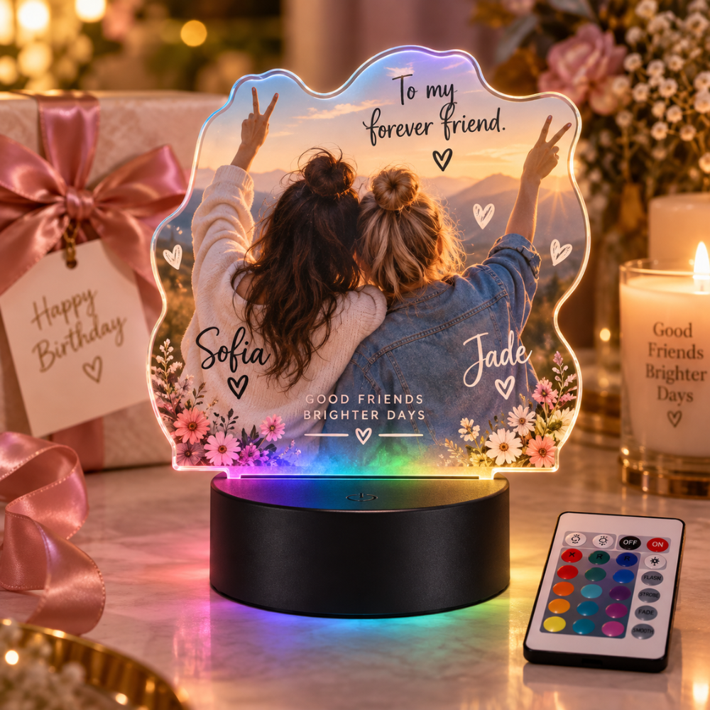 Best Friend Personalized LED Acrylic Lamp — Photo 1