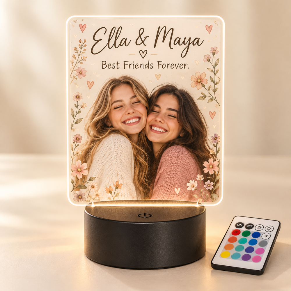 Best Friend Personalized LED Acrylic Lamp — Photo 6