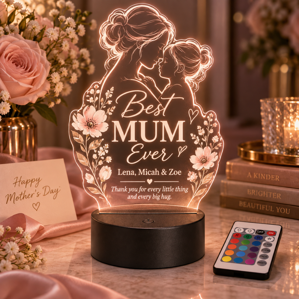 Personalized Mother’s Day Message LED Lamp — Photo 4