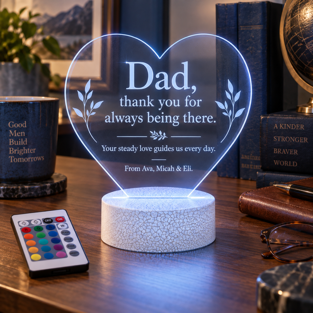 Personalized Father’s Day Message LED Lamp — Photo 4
