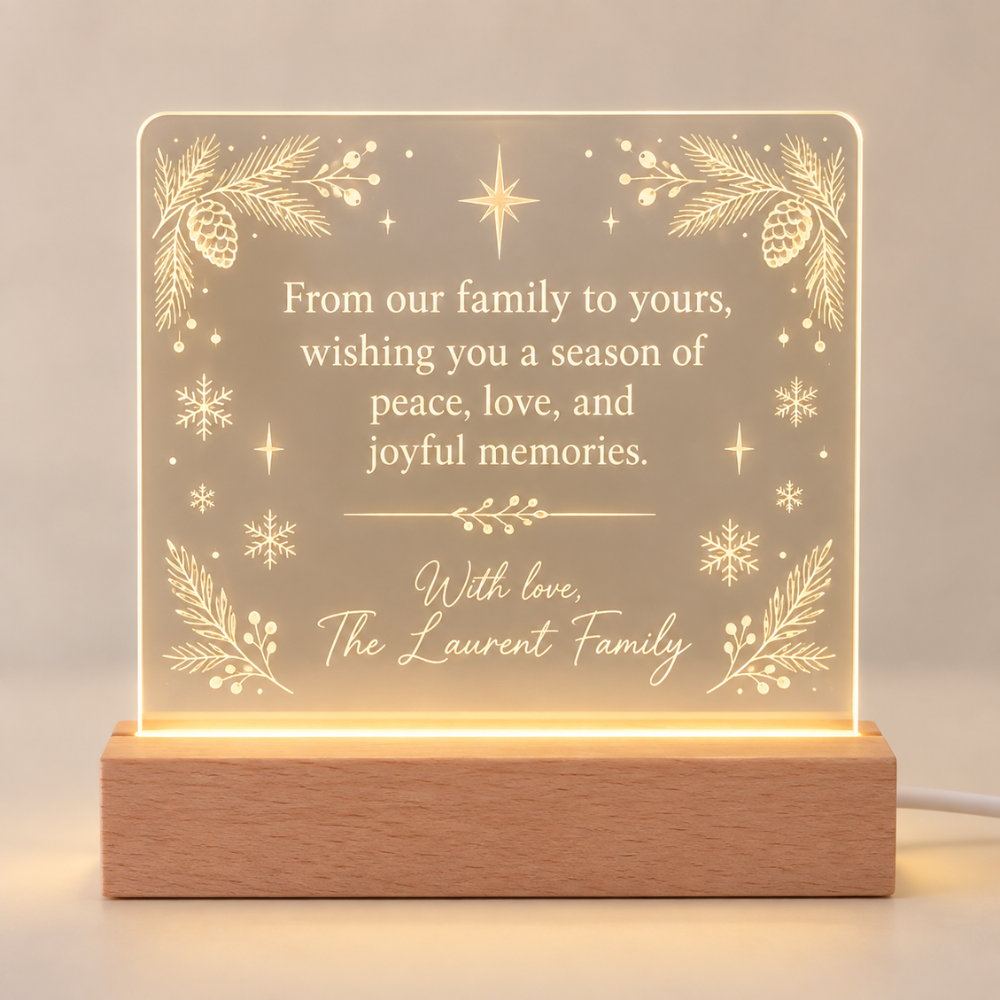 Personalized Christmas Family Message LED Lamp — Photo 6