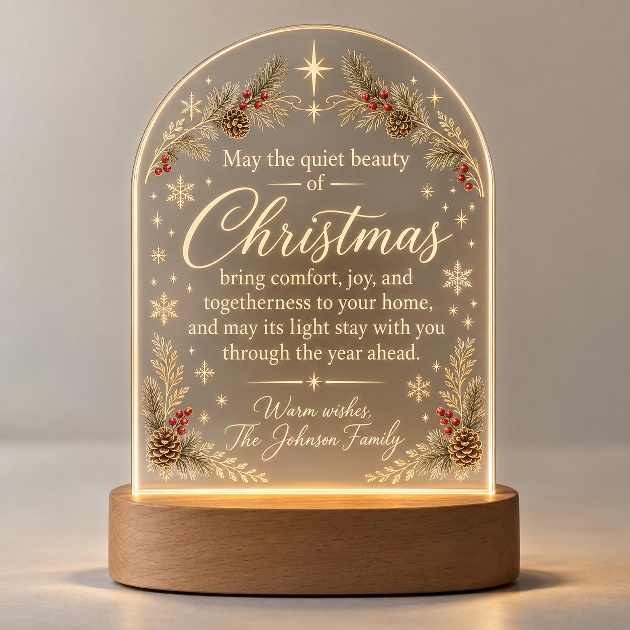 Personalized Christmas Family Message LED Lamp — Photo 9